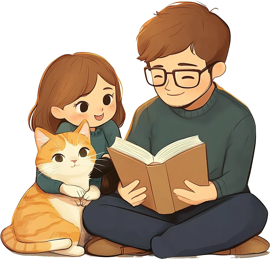 Familia disfrutando lectulingo